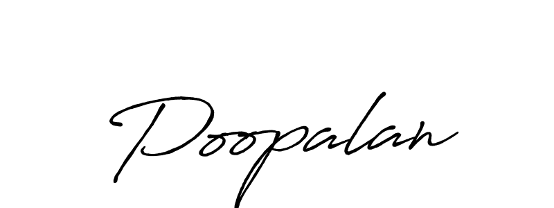 Make a beautiful signature design for name Poopalan. With this signature (Antro_Vectra_Bolder) style, you can create a handwritten signature for free. Poopalan signature style 7 images and pictures png
