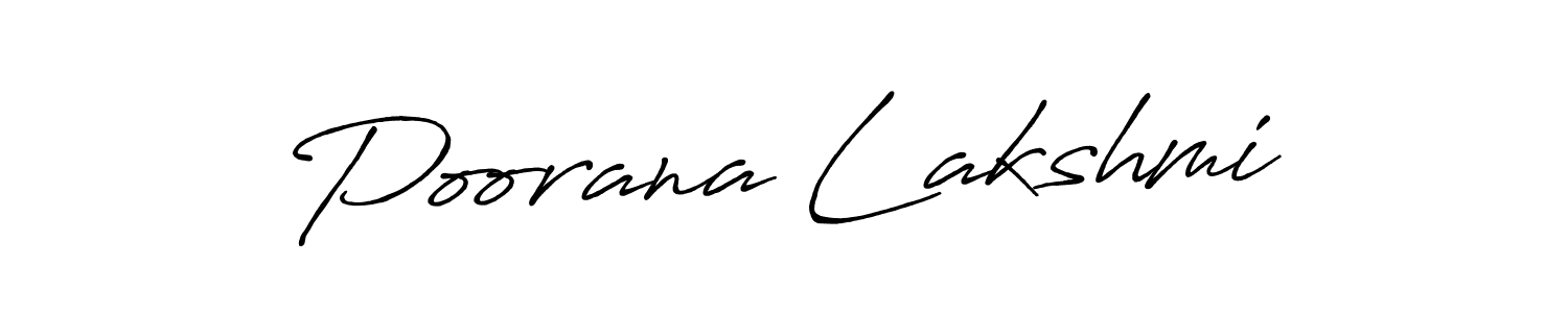 How to make Poorana Lakshmi signature? Antro_Vectra_Bolder is a professional autograph style. Create handwritten signature for Poorana Lakshmi name. Poorana Lakshmi signature style 7 images and pictures png