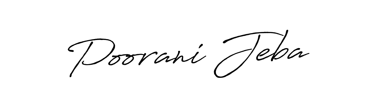 The best way (Antro_Vectra_Bolder) to make a short signature is to pick only two or three words in your name. The name Poorani Jeba include a total of six letters. For converting this name. Poorani Jeba signature style 7 images and pictures png