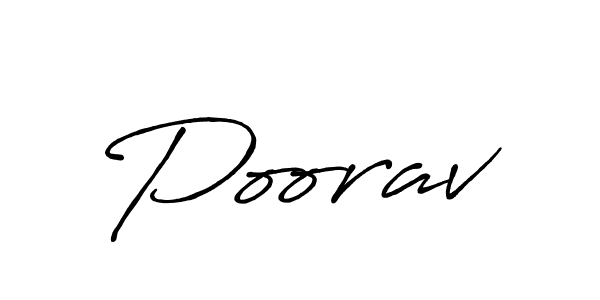 Also we have Poorav name is the best signature style. Create professional handwritten signature collection using Antro_Vectra_Bolder autograph style. Poorav signature style 7 images and pictures png