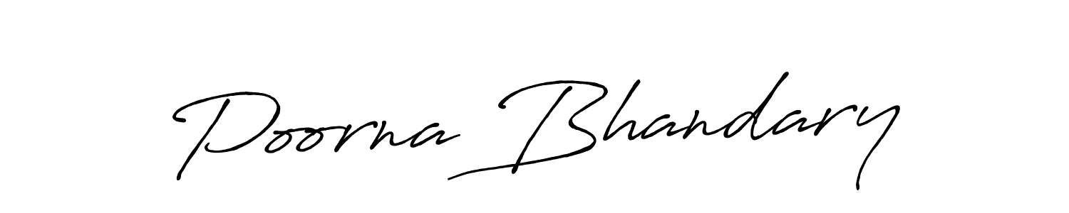 How to Draw Poorna Bhandary signature style? Antro_Vectra_Bolder is a latest design signature styles for name Poorna Bhandary. Poorna Bhandary signature style 7 images and pictures png