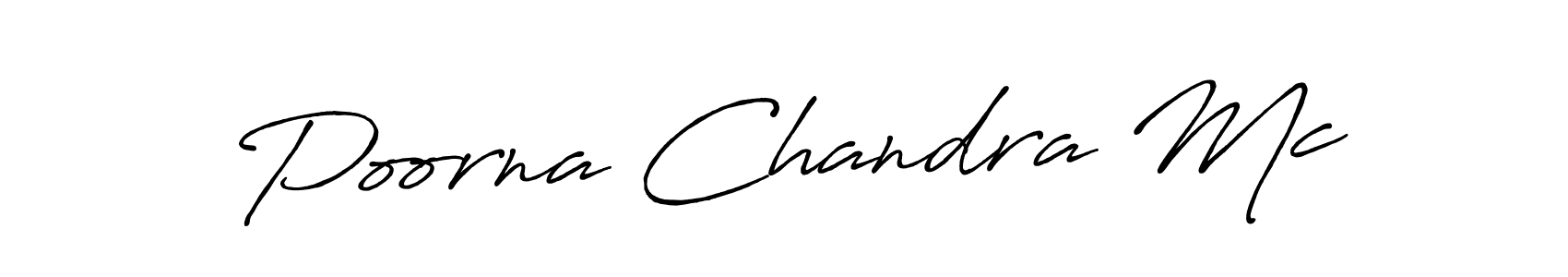 if you are searching for the best signature style for your name Poorna Chandra Mc. so please give up your signature search. here we have designed multiple signature styles  using Antro_Vectra_Bolder. Poorna Chandra Mc signature style 7 images and pictures png