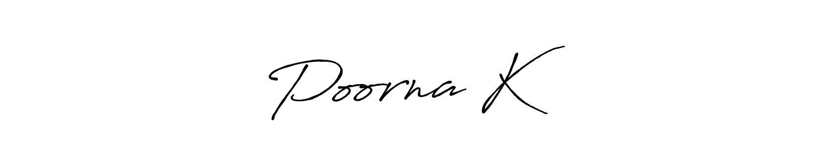 if you are searching for the best signature style for your name Poorna K•••. so please give up your signature search. here we have designed multiple signature styles  using Antro_Vectra_Bolder. Poorna K••• signature style 7 images and pictures png