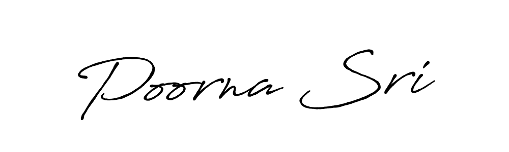 Make a beautiful signature design for name Poorna Sri. With this signature (Antro_Vectra_Bolder) style, you can create a handwritten signature for free. Poorna Sri signature style 7 images and pictures png