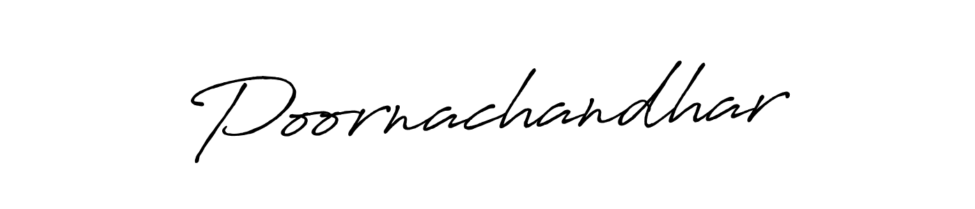 Design your own signature with our free online signature maker. With this signature software, you can create a handwritten (Antro_Vectra_Bolder) signature for name Poornachandhar. Poornachandhar signature style 7 images and pictures png