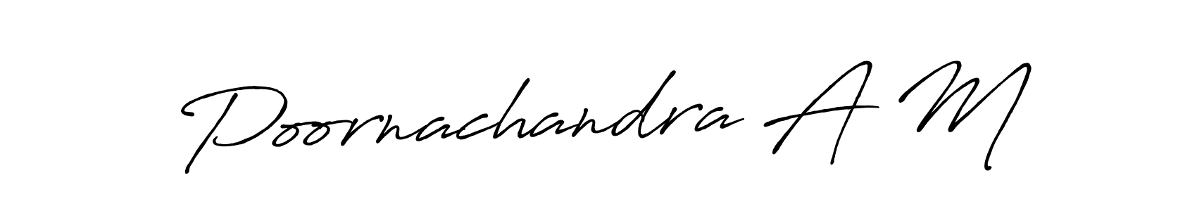 Also we have Poornachandra A M name is the best signature style. Create professional handwritten signature collection using Antro_Vectra_Bolder autograph style. Poornachandra A M signature style 7 images and pictures png