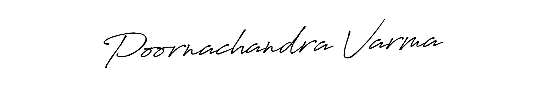 Make a beautiful signature design for name Poornachandra Varma. With this signature (Antro_Vectra_Bolder) style, you can create a handwritten signature for free. Poornachandra Varma signature style 7 images and pictures png