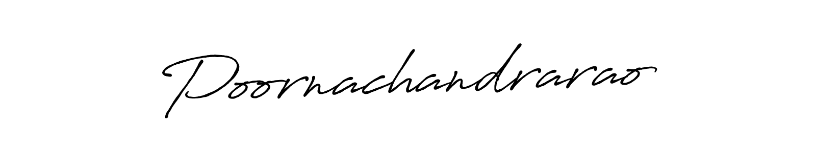 Create a beautiful signature design for name Poornachandrarao. With this signature (Antro_Vectra_Bolder) fonts, you can make a handwritten signature for free. Poornachandrarao signature style 7 images and pictures png