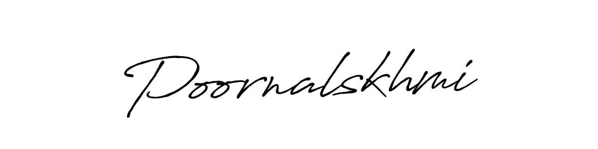 Make a beautiful signature design for name Poornalskhmi. With this signature (Antro_Vectra_Bolder) style, you can create a handwritten signature for free. Poornalskhmi signature style 7 images and pictures png