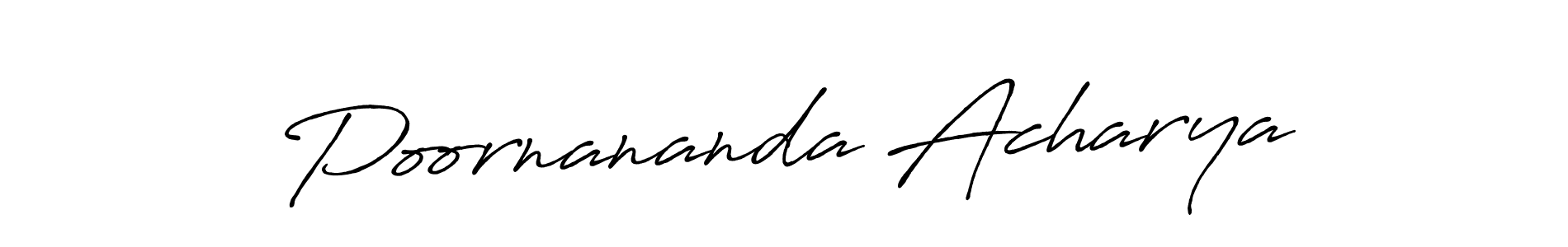 How to Draw Poornananda Acharya signature style? Antro_Vectra_Bolder is a latest design signature styles for name Poornananda Acharya. Poornananda Acharya signature style 7 images and pictures png
