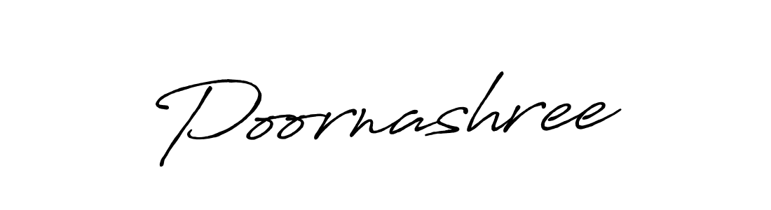 How to make Poornashree name signature. Use Antro_Vectra_Bolder style for creating short signs online. This is the latest handwritten sign. Poornashree signature style 7 images and pictures png