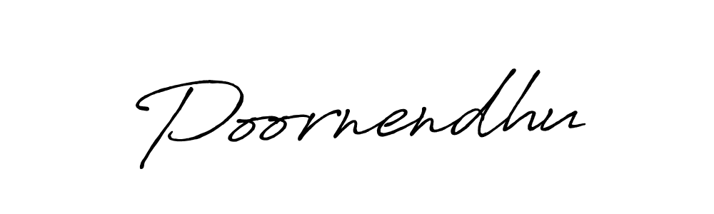 Create a beautiful signature design for name Poornendhu. With this signature (Antro_Vectra_Bolder) fonts, you can make a handwritten signature for free. Poornendhu signature style 7 images and pictures png