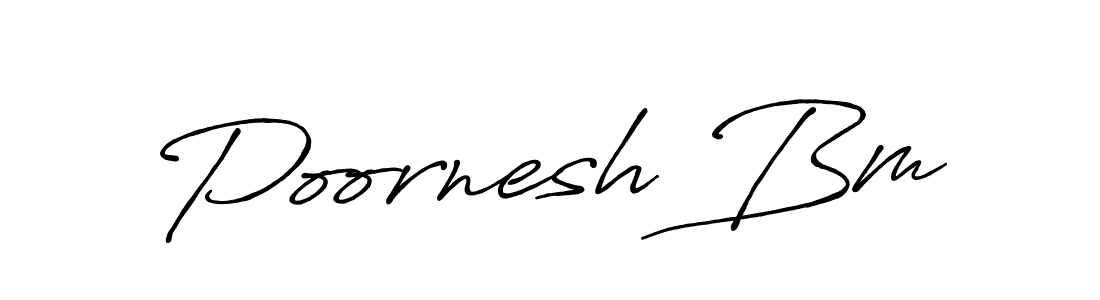 Similarly Antro_Vectra_Bolder is the best handwritten signature design. Signature creator online .You can use it as an online autograph creator for name Poornesh Bm. Poornesh Bm signature style 7 images and pictures png
