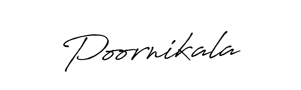 Poornikala stylish signature style. Best Handwritten Sign (Antro_Vectra_Bolder) for my name. Handwritten Signature Collection Ideas for my name Poornikala. Poornikala signature style 7 images and pictures png