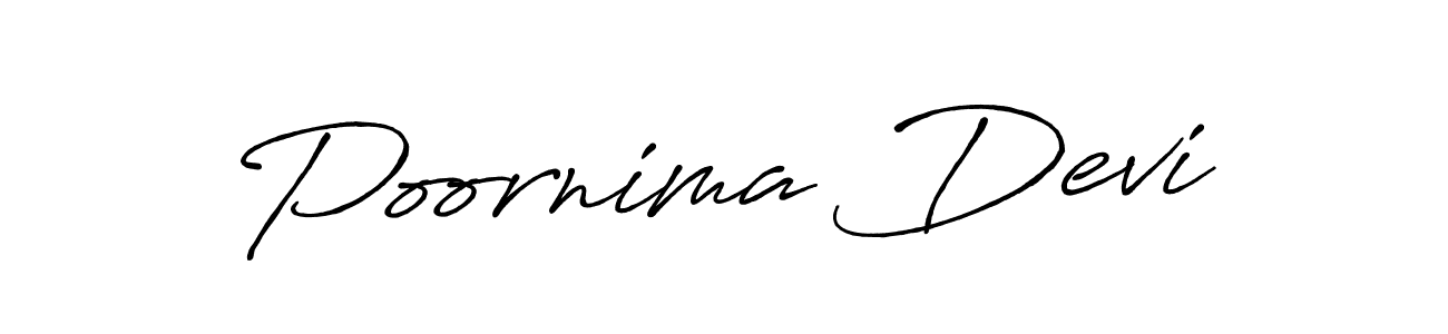 Use a signature maker to create a handwritten signature online. With this signature software, you can design (Antro_Vectra_Bolder) your own signature for name Poornima Devi. Poornima Devi signature style 7 images and pictures png