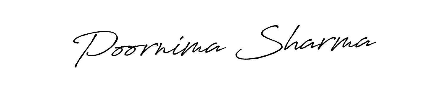 Also we have Poornima Sharma name is the best signature style. Create professional handwritten signature collection using Antro_Vectra_Bolder autograph style. Poornima Sharma signature style 7 images and pictures png