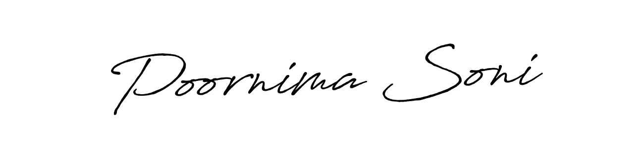 Also You can easily find your signature by using the search form. We will create Poornima Soni name handwritten signature images for you free of cost using Antro_Vectra_Bolder sign style. Poornima Soni signature style 7 images and pictures png