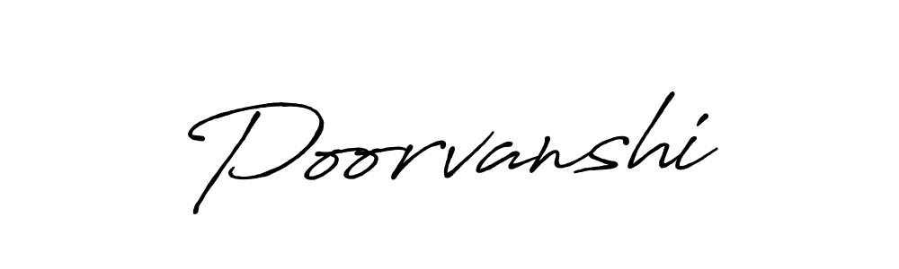 How to make Poorvanshi signature? Antro_Vectra_Bolder is a professional autograph style. Create handwritten signature for Poorvanshi name. Poorvanshi signature style 7 images and pictures png