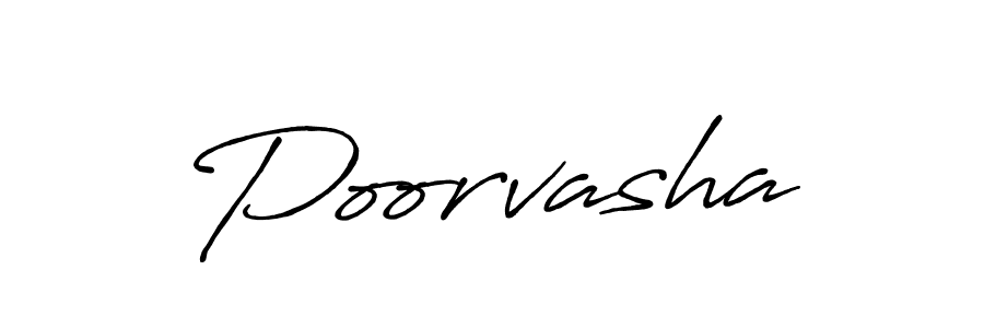 Use a signature maker to create a handwritten signature online. With this signature software, you can design (Antro_Vectra_Bolder) your own signature for name Poorvasha. Poorvasha signature style 7 images and pictures png