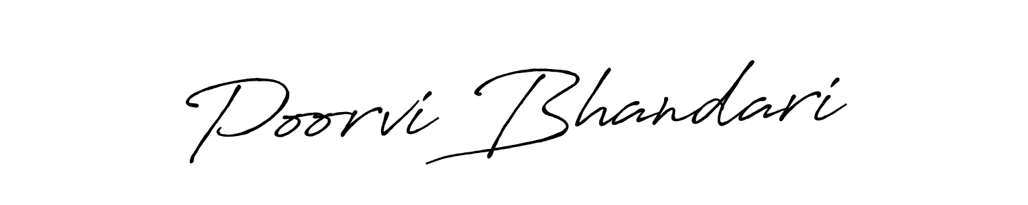 Make a short Poorvi Bhandari signature style. Manage your documents anywhere anytime using Antro_Vectra_Bolder. Create and add eSignatures, submit forms, share and send files easily. Poorvi Bhandari signature style 7 images and pictures png