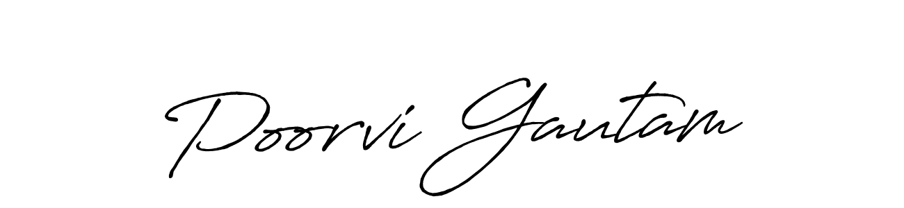 Also we have Poorvi Gautam name is the best signature style. Create professional handwritten signature collection using Antro_Vectra_Bolder autograph style. Poorvi Gautam signature style 7 images and pictures png