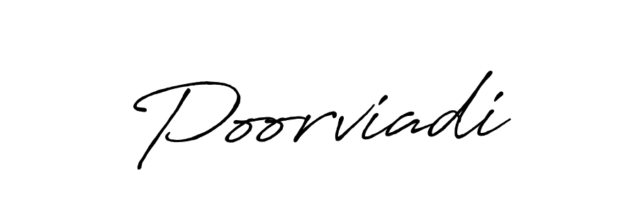 Similarly Antro_Vectra_Bolder is the best handwritten signature design. Signature creator online .You can use it as an online autograph creator for name Poorviadi. Poorviadi signature style 7 images and pictures png