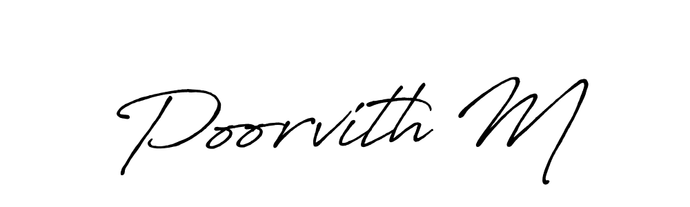 You can use this online signature creator to create a handwritten signature for the name Poorvith M. This is the best online autograph maker. Poorvith M signature style 7 images and pictures png