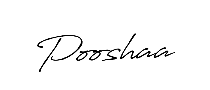 Also we have Pooshaa name is the best signature style. Create professional handwritten signature collection using Antro_Vectra_Bolder autograph style. Pooshaa signature style 7 images and pictures png