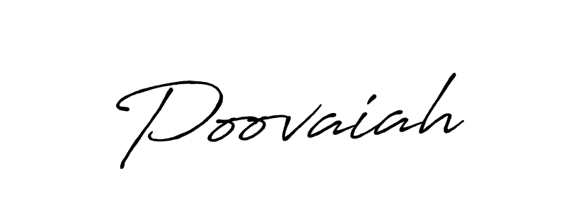 How to make Poovaiah signature? Antro_Vectra_Bolder is a professional autograph style. Create handwritten signature for Poovaiah name. Poovaiah signature style 7 images and pictures png