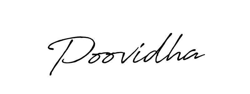 Also we have Poovidha name is the best signature style. Create professional handwritten signature collection using Antro_Vectra_Bolder autograph style. Poovidha signature style 7 images and pictures png