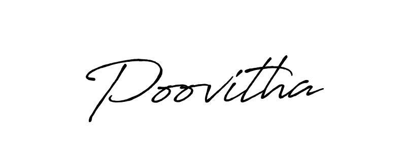 if you are searching for the best signature style for your name Poovitha. so please give up your signature search. here we have designed multiple signature styles  using Antro_Vectra_Bolder. Poovitha signature style 7 images and pictures png