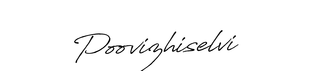 if you are searching for the best signature style for your name Poovizhiselvi. so please give up your signature search. here we have designed multiple signature styles  using Antro_Vectra_Bolder. Poovizhiselvi signature style 7 images and pictures png