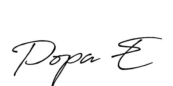 Create a beautiful signature design for name Popa E. With this signature (Antro_Vectra_Bolder) fonts, you can make a handwritten signature for free. Popa E signature style 7 images and pictures png