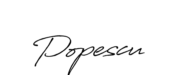 Popescu stylish signature style. Best Handwritten Sign (Antro_Vectra_Bolder) for my name. Handwritten Signature Collection Ideas for my name Popescu. Popescu signature style 7 images and pictures png