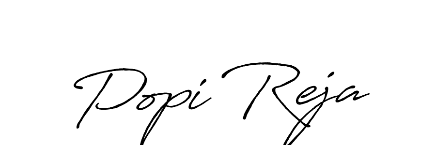 Create a beautiful signature design for name Popi Reja. With this signature (Antro_Vectra_Bolder) fonts, you can make a handwritten signature for free. Popi Reja signature style 7 images and pictures png
