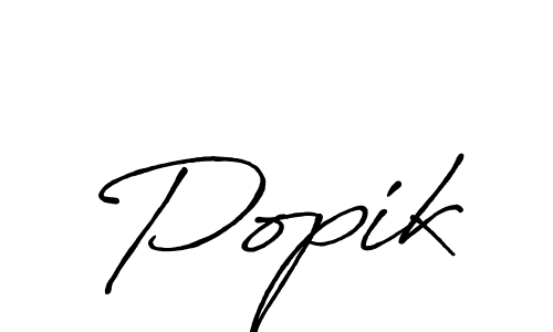 How to make Popik name signature. Use Antro_Vectra_Bolder style for creating short signs online. This is the latest handwritten sign. Popik signature style 7 images and pictures png