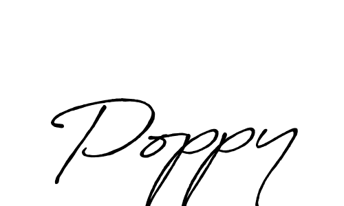 Create a beautiful signature design for name Poppy. With this signature (Antro_Vectra_Bolder) fonts, you can make a handwritten signature for free. Poppy signature style 7 images and pictures png