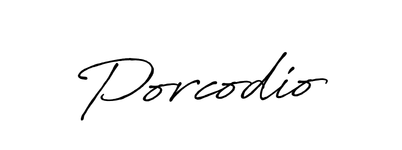 Porcodio stylish signature style. Best Handwritten Sign (Antro_Vectra_Bolder) for my name. Handwritten Signature Collection Ideas for my name Porcodio. Porcodio signature style 7 images and pictures png