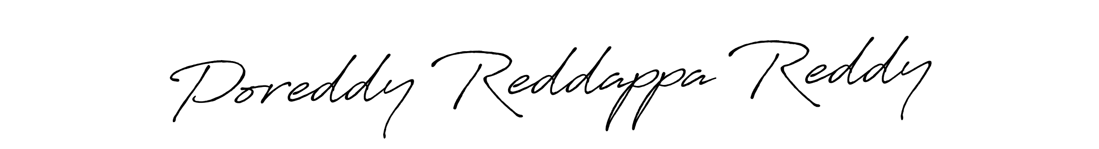 Poreddy Reddappa Reddy stylish signature style. Best Handwritten Sign (Antro_Vectra_Bolder) for my name. Handwritten Signature Collection Ideas for my name Poreddy Reddappa Reddy. Poreddy Reddappa Reddy signature style 7 images and pictures png