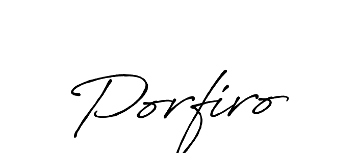 How to make Porfiro name signature. Use Antro_Vectra_Bolder style for creating short signs online. This is the latest handwritten sign. Porfiro signature style 7 images and pictures png