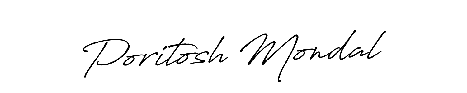 Make a beautiful signature design for name Poritosh Mondal. With this signature (Antro_Vectra_Bolder) style, you can create a handwritten signature for free. Poritosh Mondal signature style 7 images and pictures png