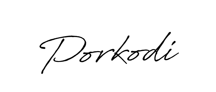 How to make Porkodi name signature. Use Antro_Vectra_Bolder style for creating short signs online. This is the latest handwritten sign. Porkodi signature style 7 images and pictures png