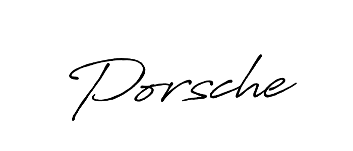 Design your own signature with our free online signature maker. With this signature software, you can create a handwritten (Antro_Vectra_Bolder) signature for name Porsche. Porsche signature style 7 images and pictures png