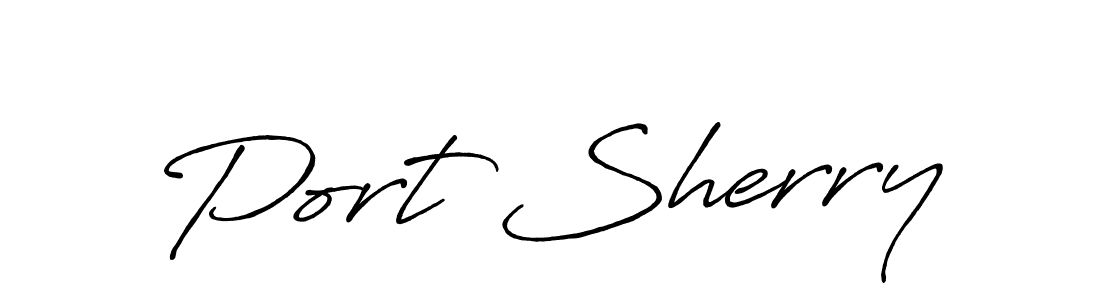 How to make Port Sherry name signature. Use Antro_Vectra_Bolder style for creating short signs online. This is the latest handwritten sign. Port Sherry signature style 7 images and pictures png