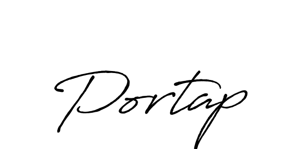 Create a beautiful signature design for name Portap. With this signature (Antro_Vectra_Bolder) fonts, you can make a handwritten signature for free. Portap signature style 7 images and pictures png