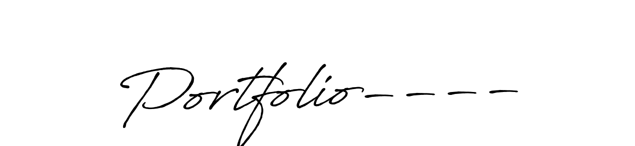 Once you've used our free online signature maker to create your best signature Antro_Vectra_Bolder style, it's time to enjoy all of the benefits that Portfolio---- name signing documents. Portfolio---- signature style 7 images and pictures png