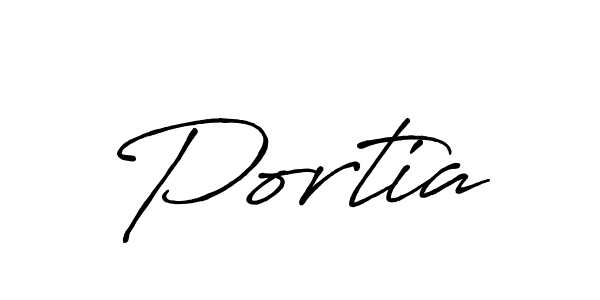 Create a beautiful signature design for name Portia. With this signature (Antro_Vectra_Bolder) fonts, you can make a handwritten signature for free. Portia signature style 7 images and pictures png