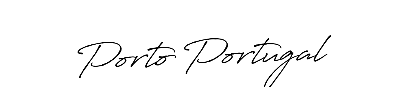 Make a beautiful signature design for name Porto Portugal. With this signature (Antro_Vectra_Bolder) style, you can create a handwritten signature for free. Porto Portugal signature style 7 images and pictures png