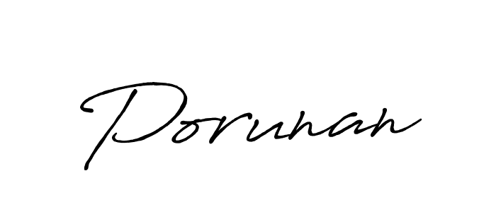 Also You can easily find your signature by using the search form. We will create Porunan name handwritten signature images for you free of cost using Antro_Vectra_Bolder sign style. Porunan signature style 7 images and pictures png