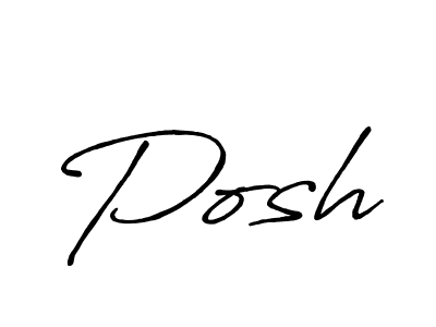 How to make Posh name signature. Use Antro_Vectra_Bolder style for creating short signs online. This is the latest handwritten sign. Posh signature style 7 images and pictures png